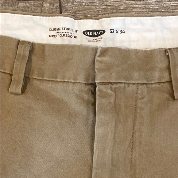 Old Navy Tan Chinos Classic Flat-Front Design - Picture 4 of 6